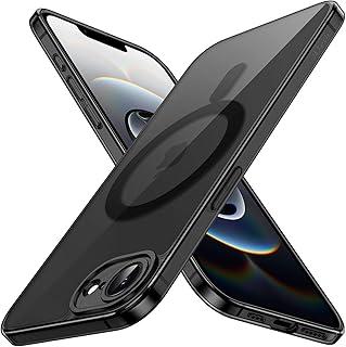 JETech Capa Magnética Fina para iPhone 17e (2026) / iPhone 16e Compatível com MagSafe, Proteção Total da Lente da Câmera, Case Protetora Minimalista Transparente e Capinha Leve Ultrafina (Preto)