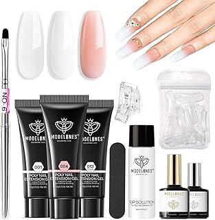 modelones Kit de gel para unhas de poliéster para salão doméstico AA11