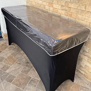 Capa Para Maca Impermeável – PVC Cristal Transparente Reforçado com Viés | Proteção para Maca de Massagem, Spa, Clínica, Estética, Tatuagem (190x80x15cm)