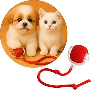 Bola Interativa para Pet, Bolinha De Brinquedo Elétrica Para Gatos e Cachorros, Com Sensor De Movimento, 3 Modos De Rolagem, Recarregável Via USB