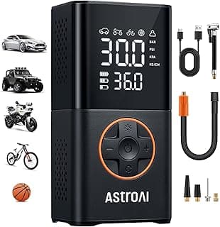 AstroAI Compressor de Ar Portátil L7 para Carro, Inflador de Pneus, Bomba de Ar para Carro, Bomba de Ar Automática de 150 PSI 12 V com Medidor Digital com 14.5% de desconto por R$ 144,49 na amazon