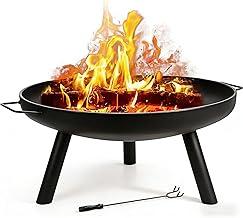 59 * 28 cm, Lareira Externa, Lareira Portatil, Fogueira Portatil, Lareira, Lareira Externa de Jardim, Lareira Braseiro Jardim Ferro Externa Portátil Preta, Preto