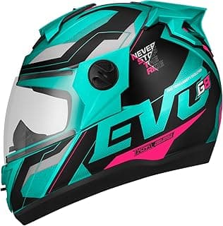 CAPACETE FECHADO PRO TORK EVOLUTION 788 G8 EVO FOSCO VERDE TURQUESA - PINK TAM. 58