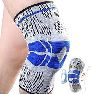 Joelheira Ortopédica Premium de Compressão e Proteção – Alívio de Dor, Estabilização Patelar e Ligamento Rompido Menisco – Fitness, Crossfit, Treinos, Exercício, Academia, Musculação, Futebol, Vôlei.