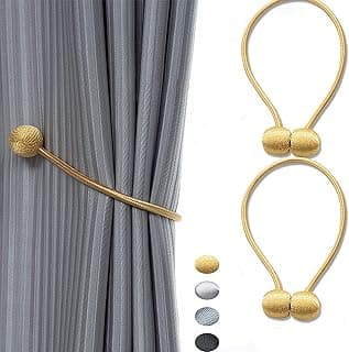 LUMAI Kit com 2 Prendedores de Cortina Magnéticos, Presilhas Abraçadeiras com Imã para Fixação Fácil e Prática, Design Elegante e Resistente, Ideal para Organizar Cortinas – Dourado com 27.32% de desconto por R$ 39,90 na amazon