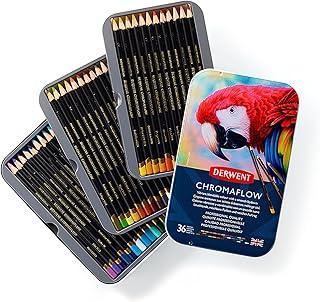 Derwent, Lápis de cor Permanente Chromaflow 36 Cores Estojo Lata, (2306012)