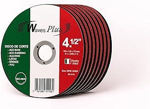 Kit 10 Discos de Corte Fino 115mm (4 1/2”) x 1,0mm – Furo 22,23mm (7/8) – Para Esmerilhadeira – Corte de Metal/Inox/Aço