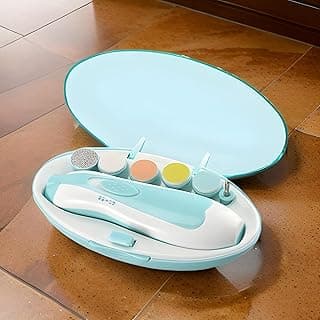 Aparador Elétrico De Unha Para Bebê, Cortador Com Lixa Suave, Kit Com 6 Lixas, Silencioso, Iluminação LED, Portátil, Marca VARENZIA com 10.24% de desconto por R$ 40,30 na amazon