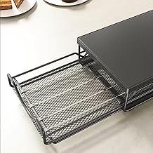 Porta Capsulas Café com Gavetas, Bandeja Cantinho do Cafe, Capacidade para 45 Cápsulas, 40 x 20 x 7cm