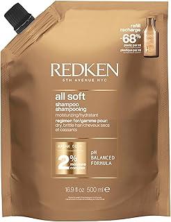 Redken Shampoo All Soft, Promove hidratação profunda, Cabelos macios e com brilho, Hidratação e brilho, Fórmula com óleo de argan, Para cabelos secos e opacos, 500ml