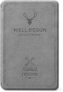 Capa para Kindle 11ª Geração (2022/2024) C2V2L3 e RS23CV) – (OBS : NÃO É COMPATÍVEL COM O KINDLE PAPERWHITE) Estilo Vintage Elegante, Proteção Completa com Fecho Magnético Cinza