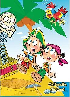 Caderno Caligrafia Capa Dura Decorado 48 Folhas 1/4, Tamoio, Brochura Vertical, Capas Sortidas, Pacote com 5 Cadernos