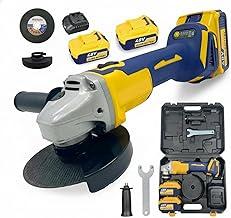 Esmerilhadeira Angular 48V sem Fio, 8500 RPM com 2 Baterias e Carregador, Potência 600W para Corte e Desbaste em Metal, Disco 100mm, GWS com Interruptor de Alavanca e Proteção - Kit Completo