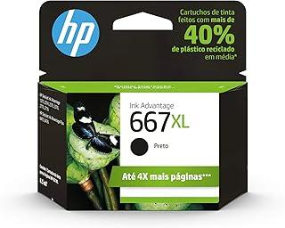 Cartucho HP 667XL Preto Original (3YM81AB) Para HP Deskjet 2376, 2776, 6476, 5076, 52765076, Impressora HP 5276