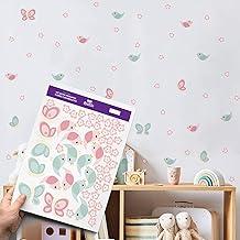 Adesivo Infantil Floral Pássaros e Borboletas para Quarto
