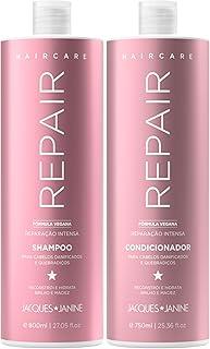 Jacque Janine Kit Shampoo E Condicionador Reparação Intensa 800Ml