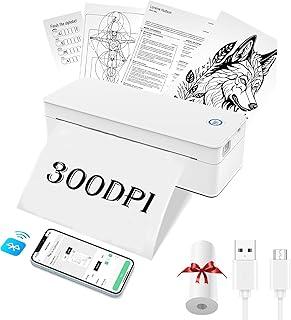 Impressoras portáteis sem fio,Impressora térmica Bluetooth,suporta papel térmico A4,impressão sem tinta, compatível com iOS,Android,inclui 1 rolo de papel,adequada para escritório e escola