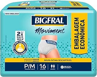 Roupa Íntima Bigfral Moviment P/M 16 Unidades