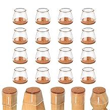 Protetores de Piso 16 Peças Silicone com Feltro Para Cadeiras e Mesas Antirrisco e Antiruido