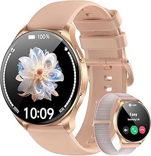 Blackview Smartwatch Feminino Masculino com Tela AMOLED 1.43" - Chamadas Bluetooth, 100+ Modos Esportivos, 2 Pulseiras - Compatível iPhone/Android