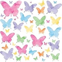 Adesivo de Parede para Quarto de Menina Borboletas Aqua 55un