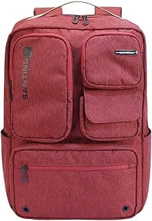 SANTINO Mochila Notebook 15,6” Pop Organizer Feminina 27L – Versátil em RPET Repelente à Água USB Externo Bolso Antifurto Leve e Funcional [Pop Organizer]
