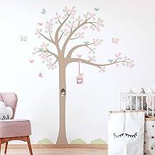 Adesivo de Parede Infantil Quarto Árvore Passarinhos 1,85m D