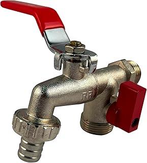 TKLA Torneira Esfera Para Tanque Duas Saídas Aço Inoxidável Externa Jardim Mangueira Maquina de Lavar Metal Inox