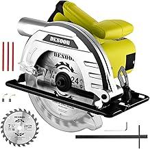 Serra Circular Elétrica 1400W Profissional, Motor em Cobre, Corte Real 65mm, Base de Aço com Disco 185mm7.1/4 Pol e Guia Paralela