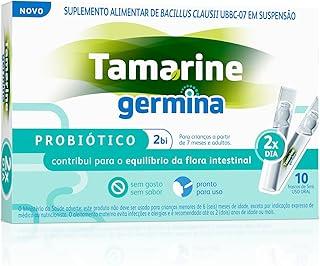 Probiótico Germina 2BI Tamarine Sem Sabor 10 Frascos de 5ml – Suplementação Alimentar – Manutenção do Equilíbrio Digestivo – Sem Açúcar e Sem Glúten – Uso Adulto e Infantil