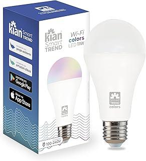 Kian - Lâmpada Inteligente Smart Color 11W RGB Wi-fi compatível com Alexa e Google Assistente