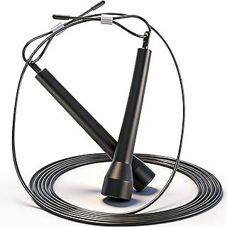 Corda de Pular Profissional com Fio de Aço Anti-Emaranhamento – Aabo Ergonômico Antiderrapante, Ajustável, Leve e Durável, Adequado para Treino Físico, Estilo Livre, Exercícios Aeróbicos e Iniciantes