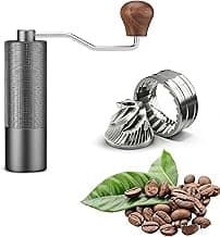 Moedor de Café Manual Aço Inoxidável, Triturador de Cafe Ajustável, Portátil, Capacidade de 25g, para Escritório, Casa, Camping(Cinza)