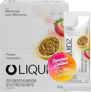 LIQUIDZ® - Eletrólitos Zero Açúcares - Sabor Maracujá e Morango - Kit 1 Caixa - 14 sachês