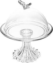 WOLFF - Prato para Doce com Pé e Tampa Bee 15cm x 15cm x 18cm Cristal