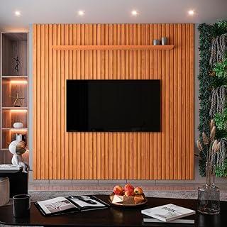 VIA NOSSA - Painel Ripado para Tv Até 75 Polegadas Intense 225cm Cor:cedro