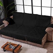PROTETOR PARA SOFÁ RETRÁTIL E RECLINÁVEL DE 3 LUGARES DE 1 METRO CADA 3m x 2,40m COM BOLSO LATERAL (Preto)