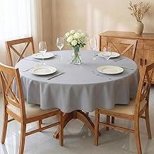 Toalha De Mesa Redonda 4 Lugares 1,40m Tecido Oxford Liso Leve e Resistente Cozzilar (Cinza)