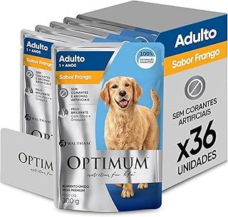 Pack Ração Úmida Optimum Sachê para Cães Adultos Frango 100 g - 36 unidadaes