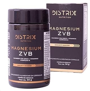DISTRIX Magnésio Bisglicinato Premium + Zinco + Complexo B | 3 em 1 Alta Absorção | Suplemento com Vitamina B6 e B12 para Energia e Bem-Estar | 60 Cápsulas 564mg