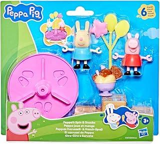 Peppa Pig, Conjunto de Brinquedo, Giro e Lanches - Inclui 2 Figuras e Acessórios - A partir de 3 Anos