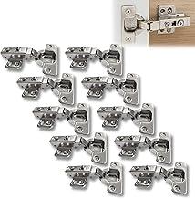 10x Dobradiça Baixa 35mm Reta C/Amortecedor Pistão Porta de Armário Cozinha Guarda Roupa Móveis de Madeira Caneco de 32mm Dobradisa Dobradica 35mm