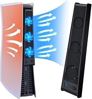 Acessórios de ventoinha de resfriamento atualizados para PS5, ventoinha de resfriamento do sistema de resfriamento para disco PS5 e edição digital (Peso leve)(Não suporta PS5 Slim)