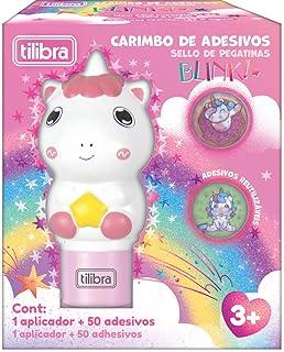 Tilibra - Carimbo de Adesivos Unicórnio com 50 Adesivos