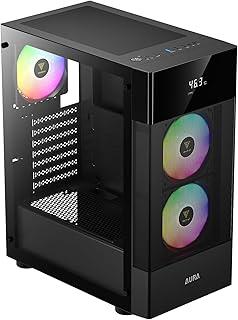 Gabinete Gamer Gamdias Aura GC5 ARGB Preto com 3 fans