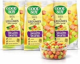 Kit 3 Snacks de Soja GOODSOY Legumes e Queijo 25g Sem Glúten Proteico Vegano Snack Saudável