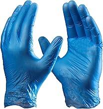 Danny Caixa De Luva De Vinil Descartavel Com Amido Contém 100 Luvas Ambidestra Tamanho Médio Cor Azul
