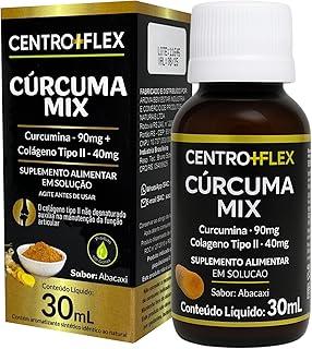 Centro+Flex Cúrcuma Mix, Suplemento Alimentar com Curcumina 90mg e Colágeno Tipo II 40mg, Sabor Abacaxi, 30ml