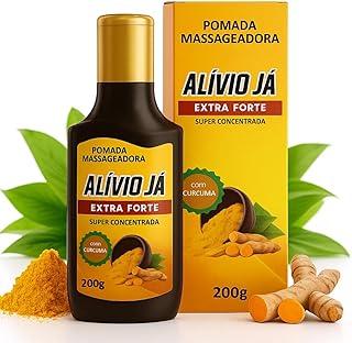 Pomada para Dor Alívio Já 200g – Arnica, Cúrcuma, Copaíba e Mentol – Creme Massageador Antiinflamatório e Relaxante para Pernas Cansadas, Dores Musculares, Ombros, Costas e Articulações