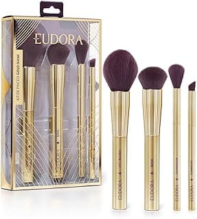 Kit de Pincéis para Maquiagem Festa Gold Shine